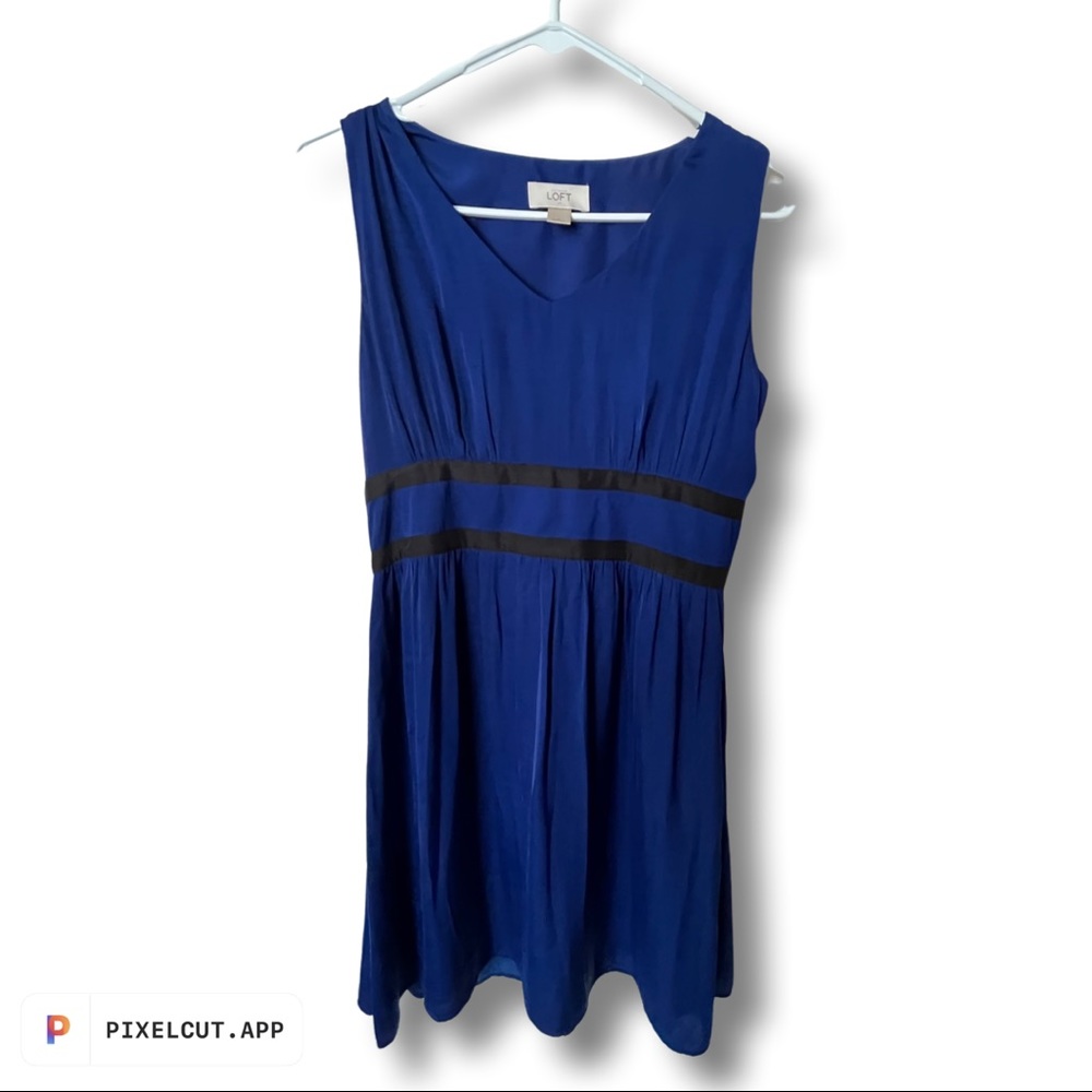 LOFT royal blue sleeveless cocktail dress